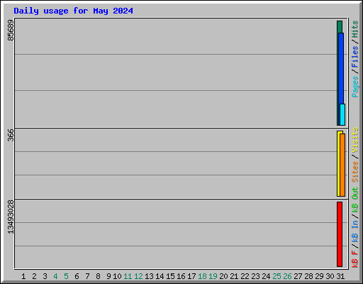 Daily usage for May 2024