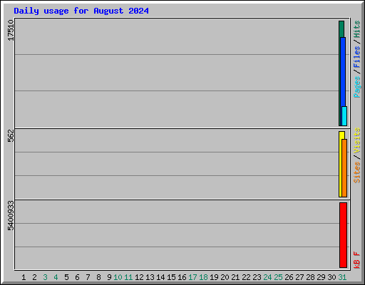 Daily usage for August 2024