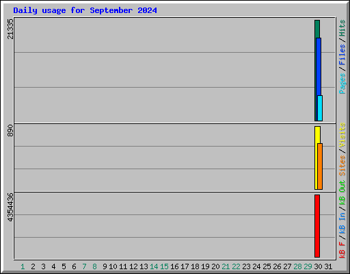 Daily usage for September 2024