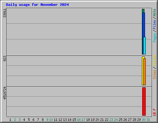 Daily usage for November 2024