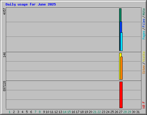 Daily usage for June 2025