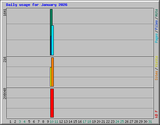 Daily usage for January 2026