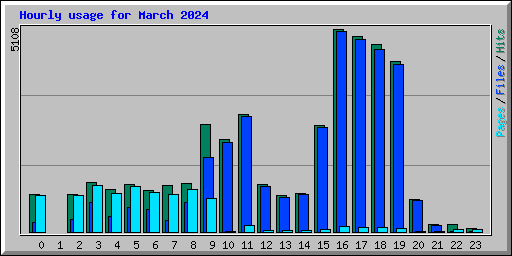 Hourly usage for March 2024