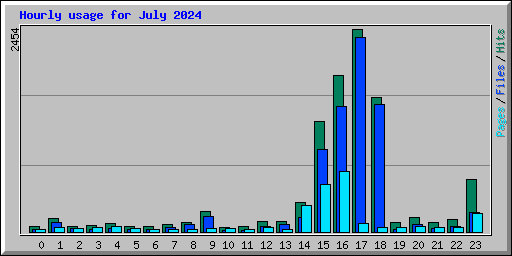 Hourly usage for July 2024