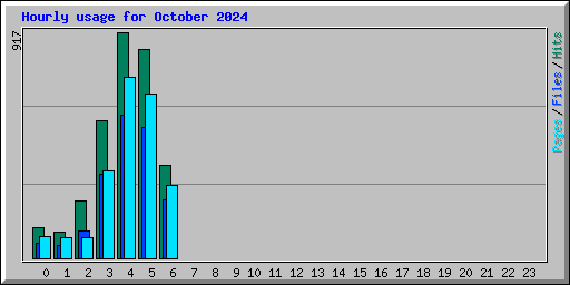 Hourly usage for October 2024