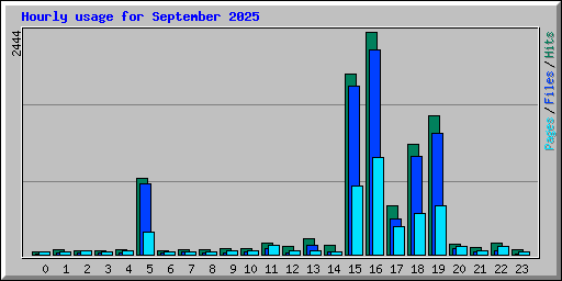 Hourly usage for September 2025